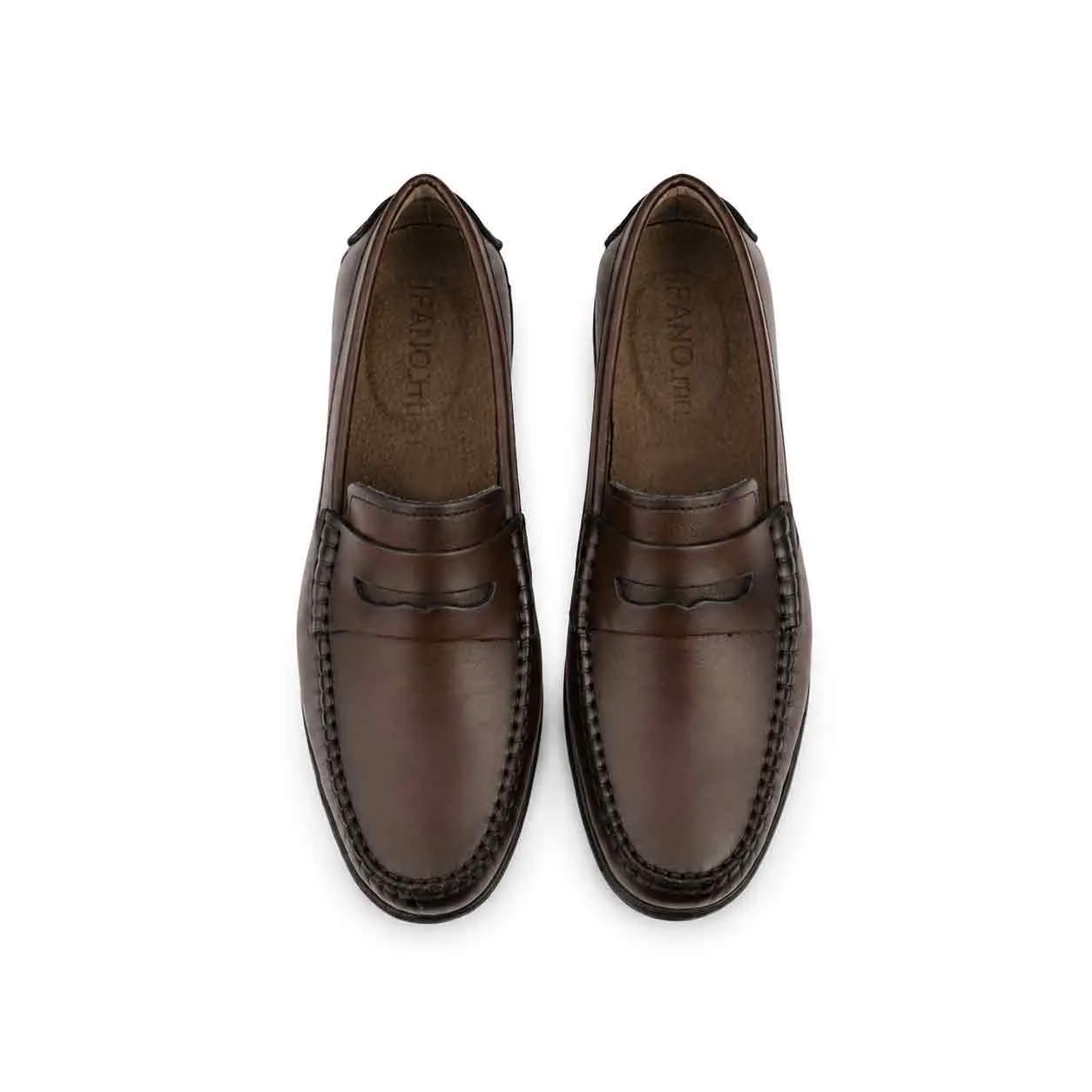 Mocassin pour homme 002 002 marron cuir   miniature